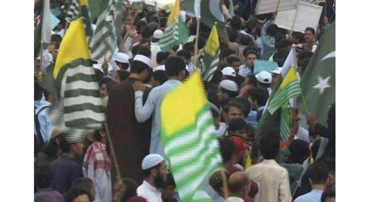 Rally held to express solidarity with Kashmirs
