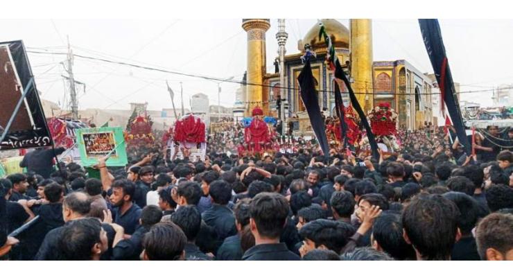 Mourners from across Sindh participates in Shama-e-Gul procession in Rohri
