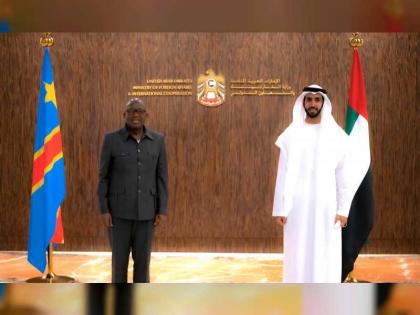 ‎شخبوط بن نهيان يستقبل وزير خارجية الكونغو الديمقراطية
