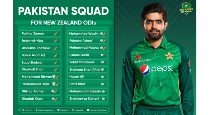 Pakistan name 20-player ODI squad for New Zealand series