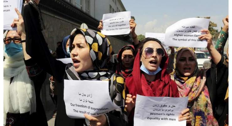 Female Activists Protest in Kabul Demanding Respect for Women's Rights Under Taliban Rule