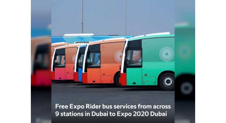 RTA announces free Expo Rider buses for Expo visitors from 9 locations in Dubai