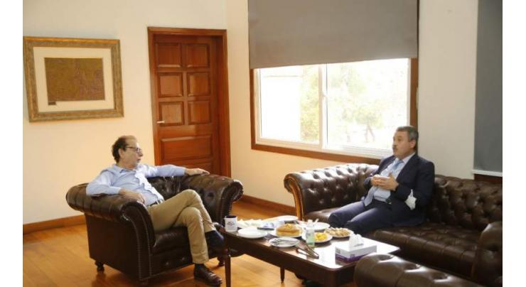 Turkish counsel general in Karachi Tolga Uchak had a meeting with the president Arts Council Mohammad Ahmed Shah on Thursday to discuss bilateral issues