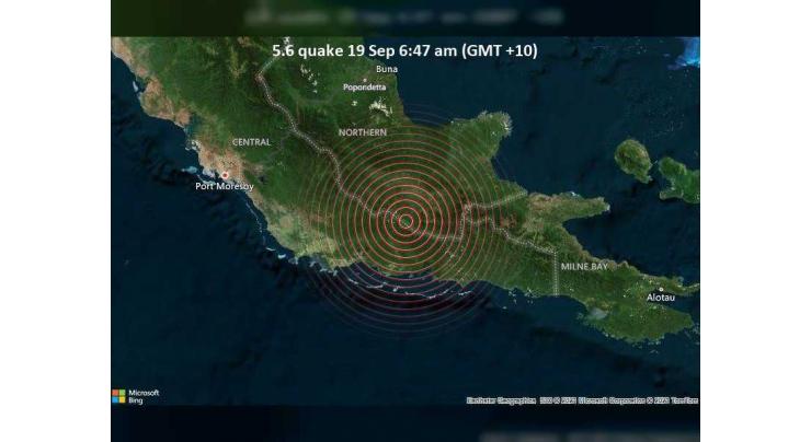 Earthquake of magnitude 5.6 strikes Papua New Guinea