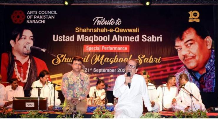 The Arts Council of Pakistan Karachi hosts a qawwali night to pay homage to the legendary Ustad Maqbool Ahmed Sabri on his 10th Death anniversary