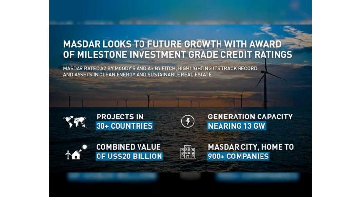 Masdar looks to future growth with award of milestone investment grade credit ratings