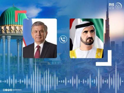 محمد بن راشد يجري اتصالاً هاتفياً مع الرئيس الأوزبكي ويستعرض معه آفاق الشراكة الحكومية بين البلدين