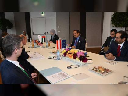 صقر غباش يبحث تعزيز علاقات التعاون البرلمانية مع رئيس المجلس الوطني النمساوي