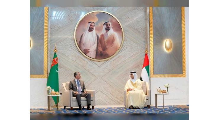 Mansour bin Zayed meets with Turkmen President, attends signing of agreements, MoUs