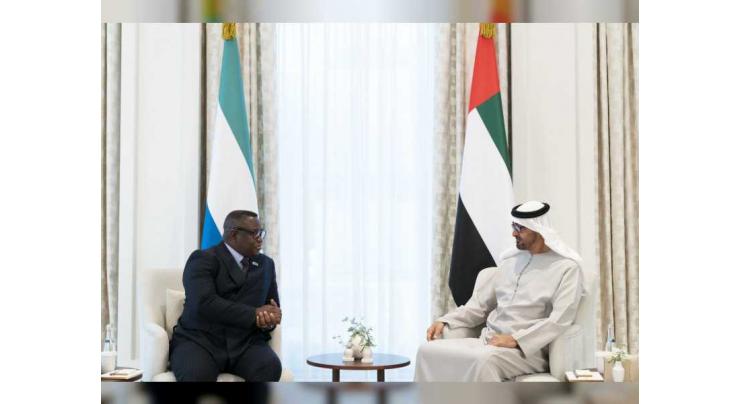 Mohamed bin Zayed, Sierra Leone President discuss boosting bilateral relations