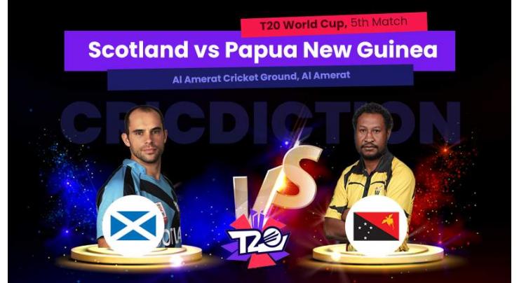T20 World Cup 2021 Match 05 Scotland Vs. Papua New Guinea (PNG), Live Score, History, Who Will Win