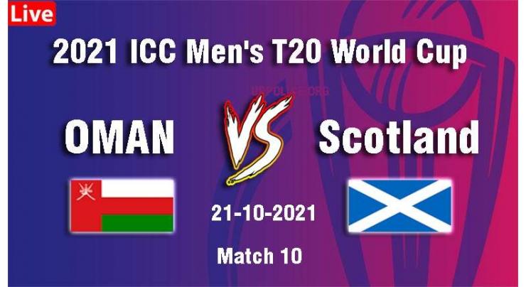 T20 World Cup 2021 Match 10 Oman Vs. Scotland, Live Score, History, Who Will Win