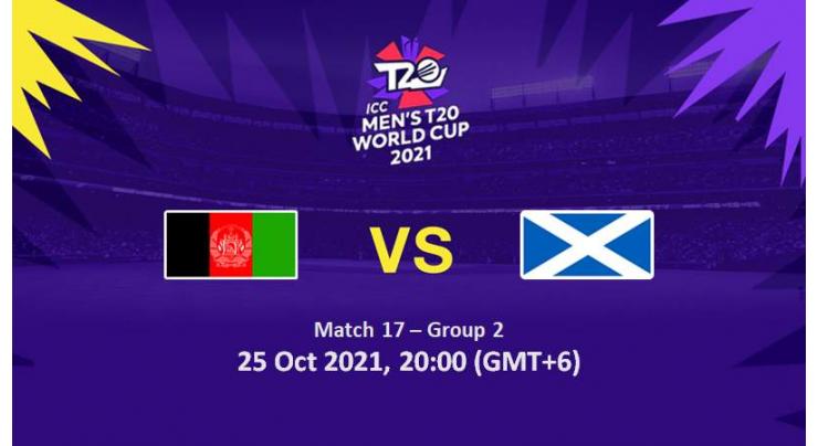 T20 World Cup 2021 Match 17 Afghanistan Vs. Scotland, Live Score, History, Who Will Win