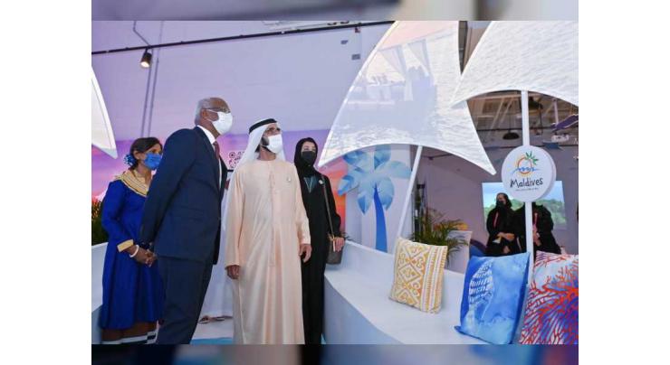 Mohammed bin Rashid meets with President of Maldives at country’s pavilion in Expo 2020