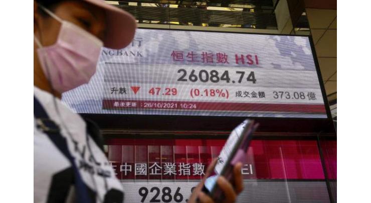 Hong Kong stocks end down 26th Oct, 2021

