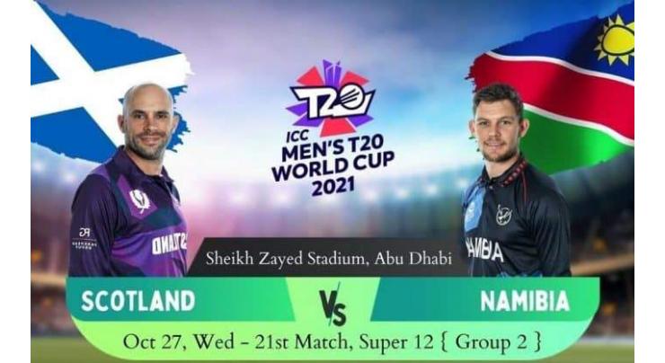 T20 World Cup 2021 Match 21 Scotland Vs. Namibia, Live Score, History, Who Will Win