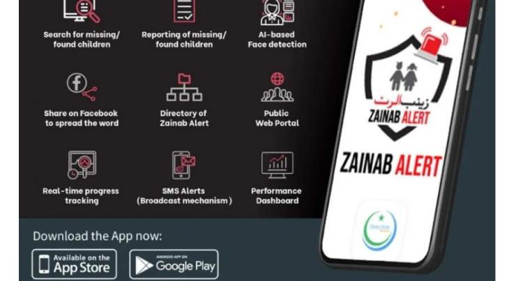 Around  1093 cases received on Zainab Alert app
