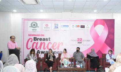 A seminar on Breast Cancer awareness was held at the Arts Council of Pakistan Karachi
