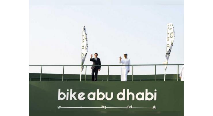 Khaled bin Mohamed bin Zayed receives ‘Bike City’ label from UCI, launches new enabling platform &#039;Bike Abu Dhabi&#039;