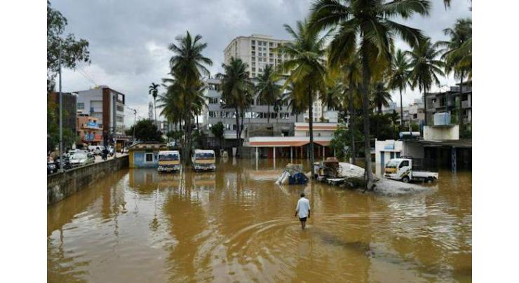 Flooding in India's Bangalore after heavy rains
