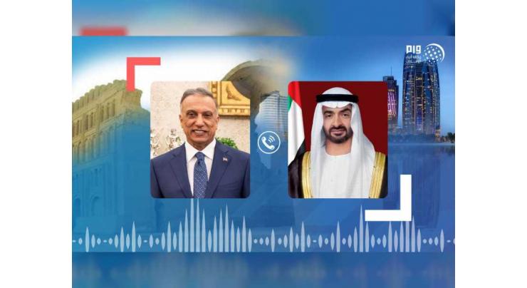 Mohamed bin Zayed, Iraqi PM discuss advancing cooperation, review regional developments