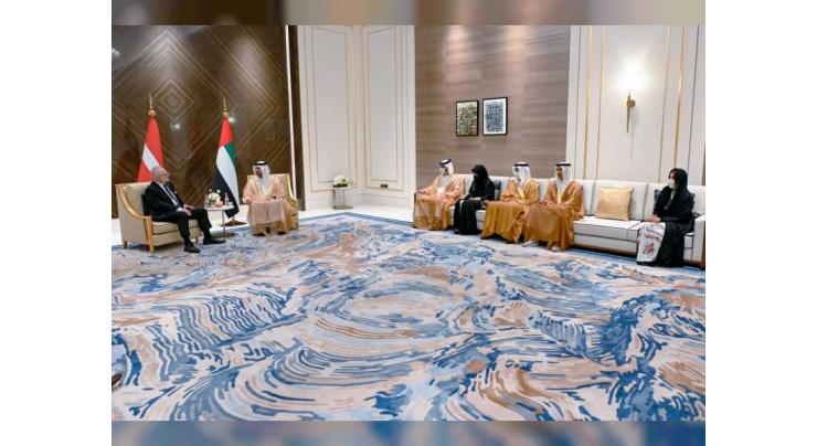 Maktoum bin Mohammed receives Presidents of Latvia and Suriname at Expo 2020 Dubai
