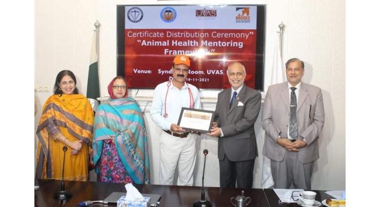 3-days training of DVM students on ‘Animal Health monitoring framework’ at UVAS