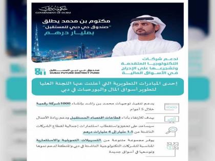 مكتوم بن محمد يطلق صندوق حي دبي للمستقبل بمليار درهم