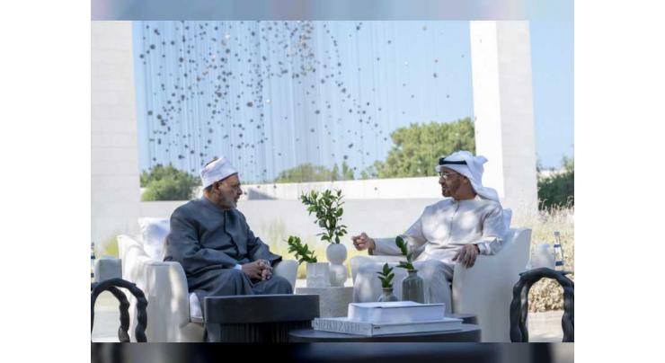 Mohamed bin Zayed receives Grand Imam of Al Azhar