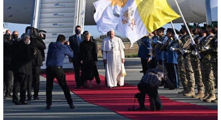 Pope Francis arrives in Cyprus: AFP
