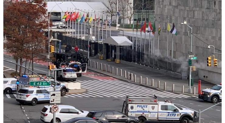 Police say no public threat in stand-off at UN HQ
