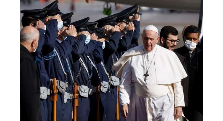 Francis hits out at EU migration divisions at start of Greek visit
