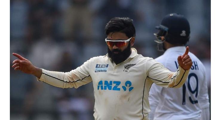 New Zealand's Ajaz claims record 10-for but India on top in second Test
