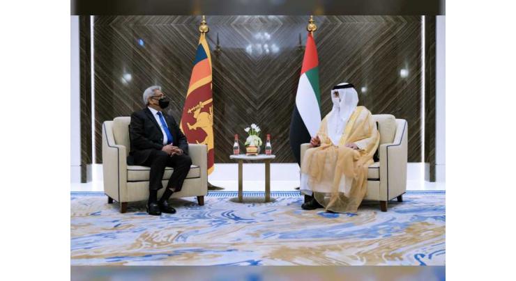 Maktoum bin Mohammed receives Sri Lankan president