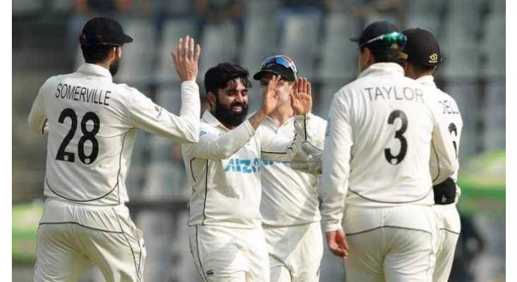 New Zealand's Ajaz claims record 10-for but India on top in second Test
