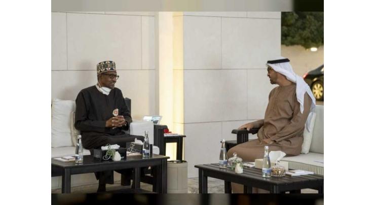 Mohamed bin Zayed, President of Nigeria discuss promoting cooperation
