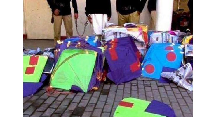 More than 100 kites confiscated, two held
