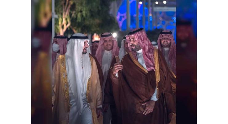 Mohammed bin Salman tours Saudi Arabia and UAE pavilions at Expo Dubai