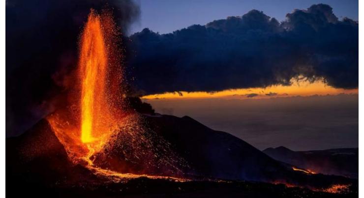 Spanish island volcanic eruption hits local record
