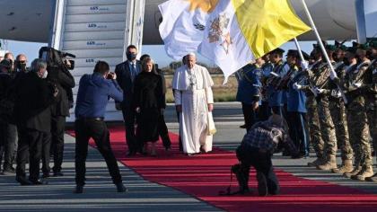 Pope Francis arrives in Cyprus: AFP
