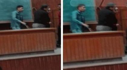 طالبة جامعیة تھاجم أستاذھا بسلاح أبیض داخل قاعة المحاضرات فی مصر