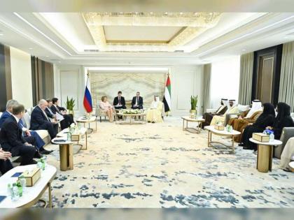 صقر غباش ورئيسة البرلمان الروسي يبحثان سبل تعزيز علاقات التعاون والشراكة