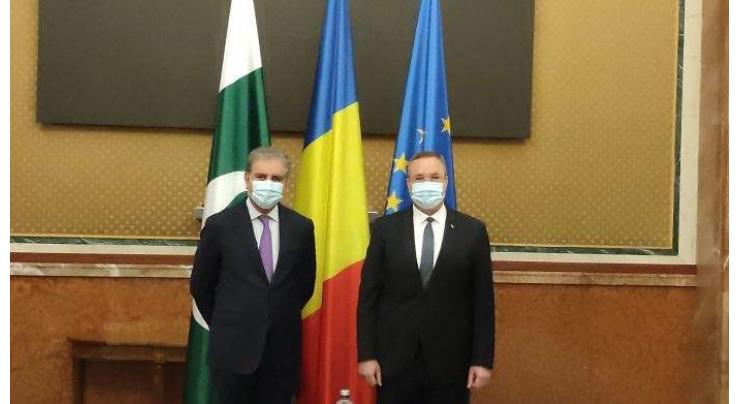 FM Qureshi meets Romanian PM; discusses Afghanistan, bilateral matters
