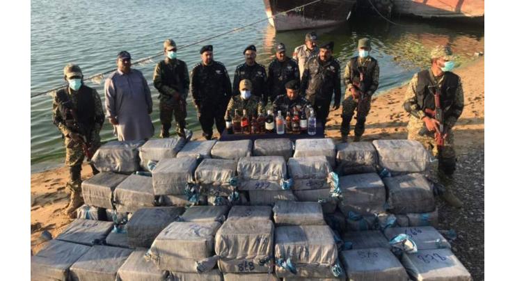 Pakistan Navy Seizes Illegal Liquor In A Joint Ops At Sea