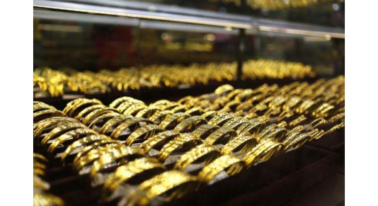 China's benchmark interbank gold prices lower Monday

