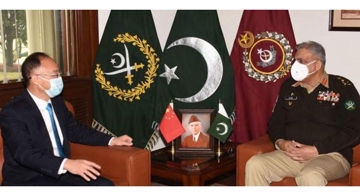 Chinese envoy thanks COAS for providing safe, secure environment to CPEC projects
