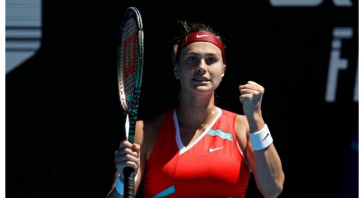 Sabalenka conquers serving yips by 'not thinking'
