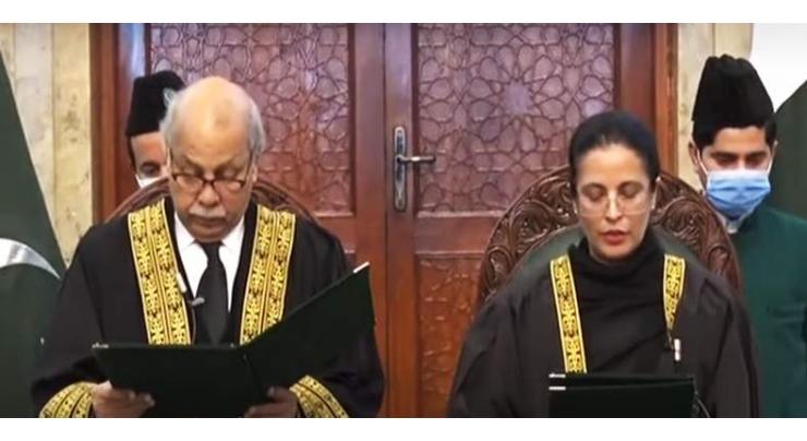 Justice Ayesha A. Malik takes oath as first female judge of the Supreme Court