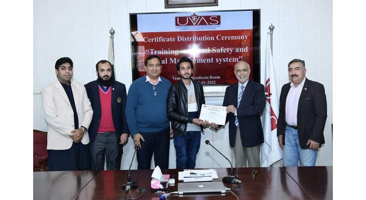5-days training course on ‘Food Safety and Halal Management System’ concludes at UVAS