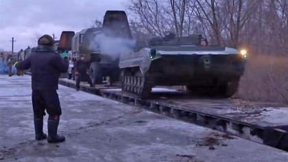 Russian troops arrive in Belarus for combat drills
